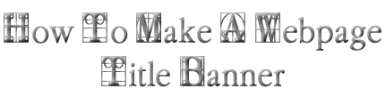 How to make a webpage title banner