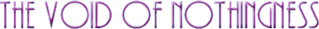 the void of nothingness