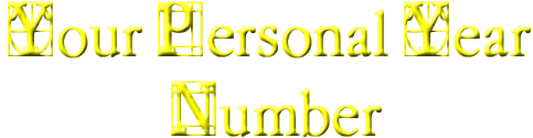 Your Personal Year Number